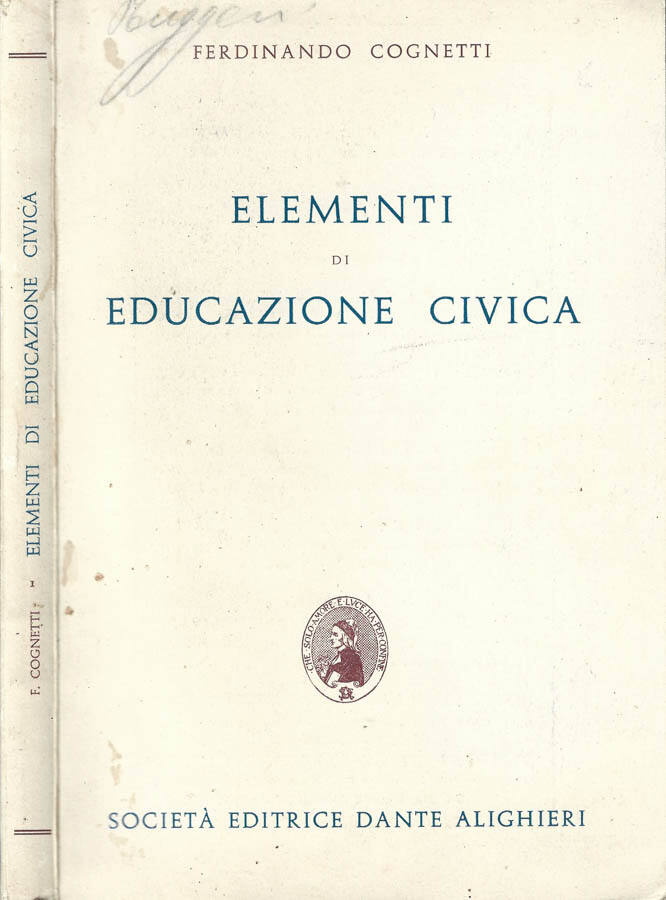 Vecchio libro di testo di educazione civica