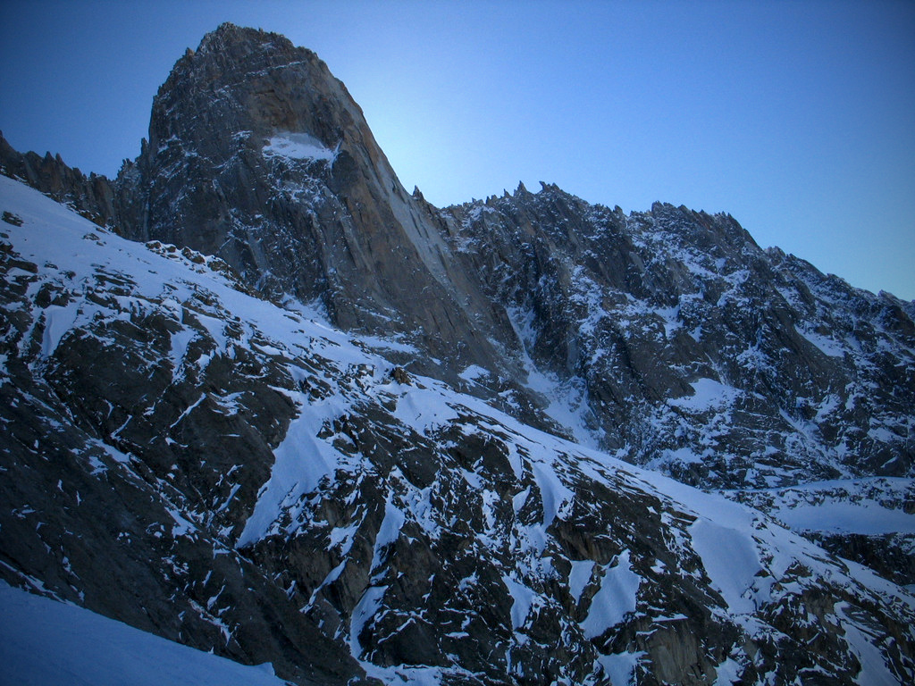 Les Drus — vista ripresa alla fine del canale Poubelle