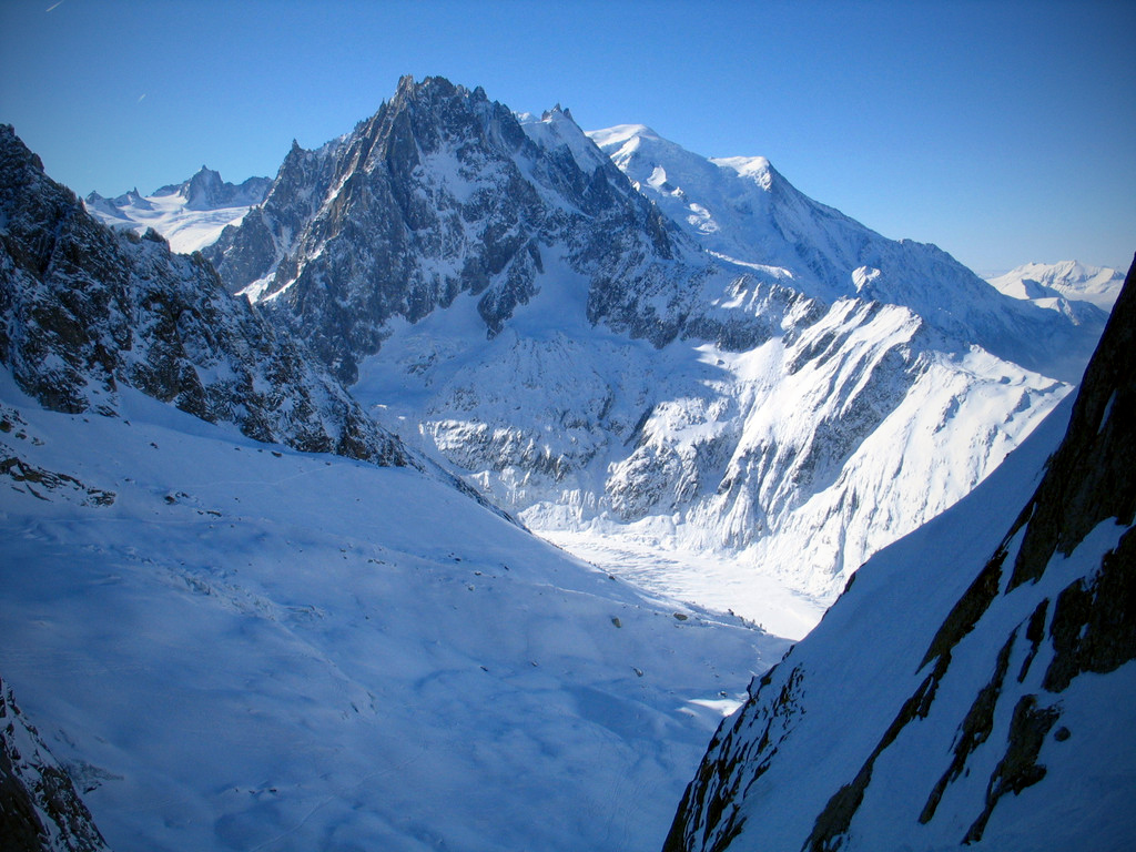 La Mer de Glace — Panoramica ripresa all'ingresso del canale Poubelle