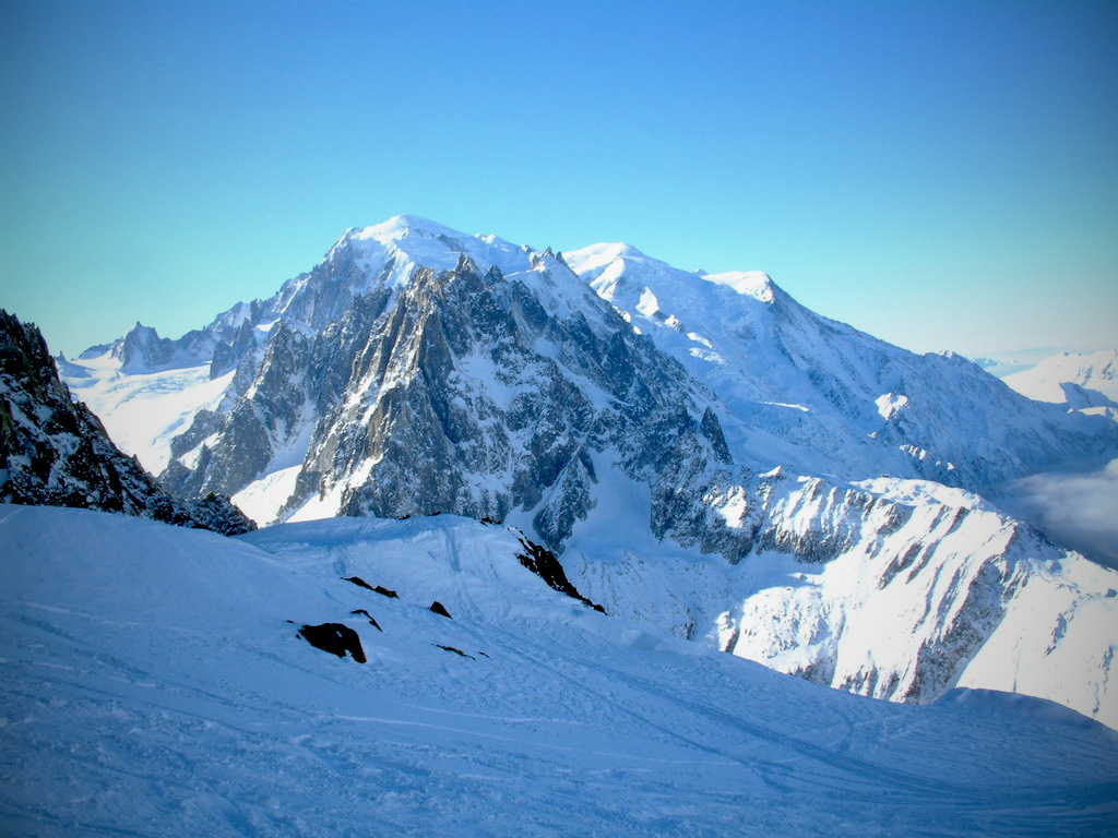 Il Monte Bianco visto dal dominio di Chamonix