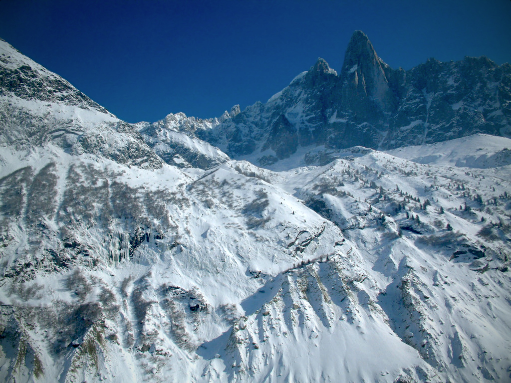Canali di uscita su Le Mer de Glace — ripresi da Montenvers