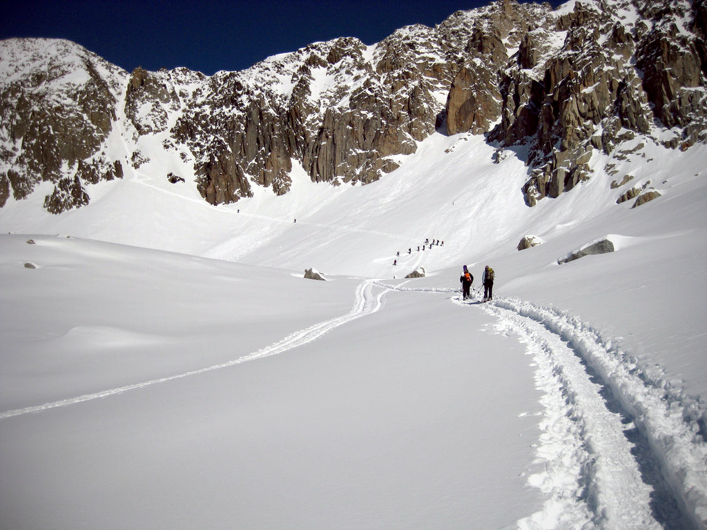 Ultimi metri verso la base del canalino